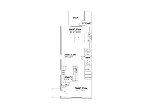 the floor plan of the apartment